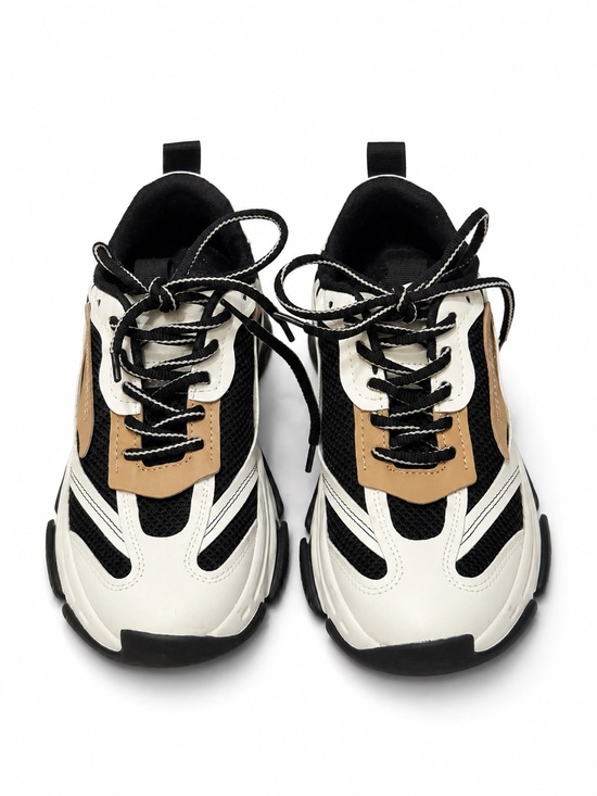 Steve Madden Shoes - Steve Madden Possession Platform Sneakers Women’s Size 9 Black White Tan EUC